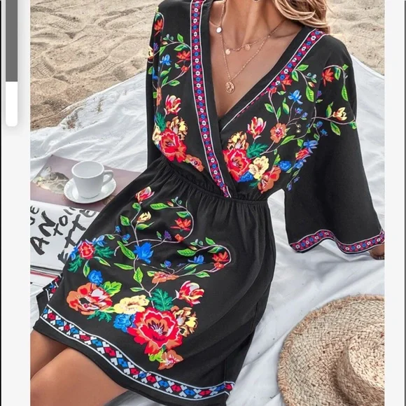 Boho Floral Print Dress - Picture 12 of 16